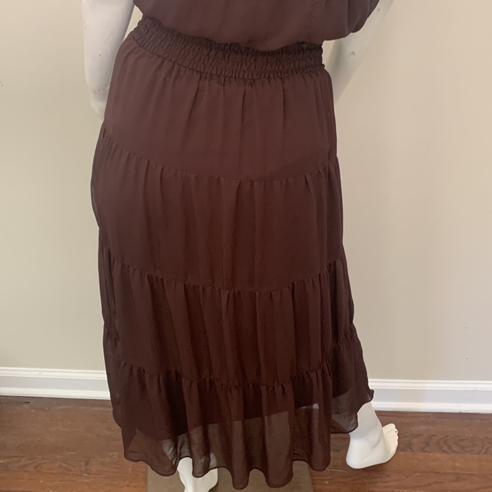 Dress Barn Women's Regular Polyester Mid-Calf Spaghetti Strapp Sleeve Dress 8 - Picture 4 of 9